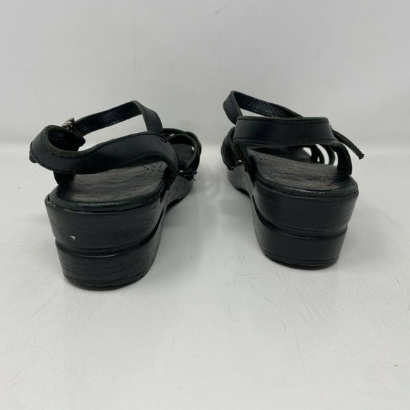 Dansko Womens Black Strappy Sandals Wedge 8.5 - Picture 5 of 8